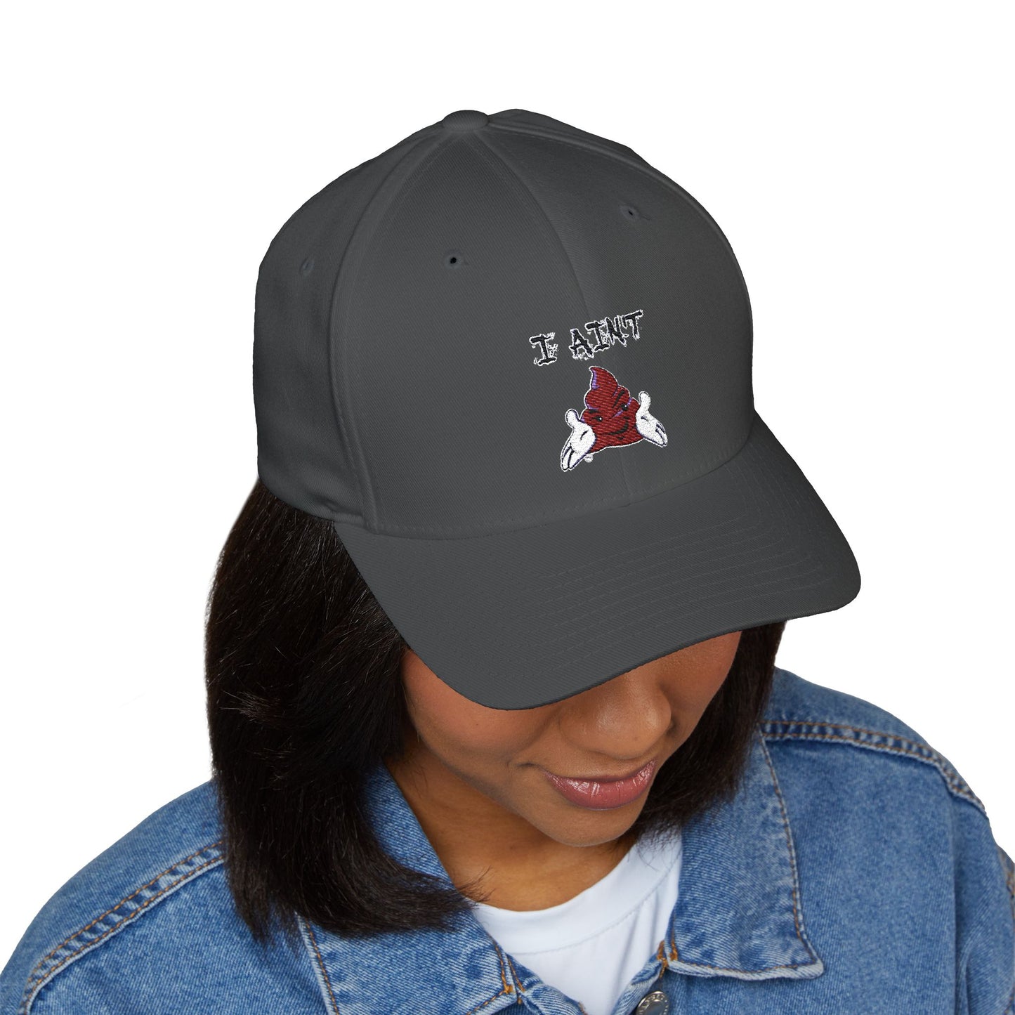 Embroidered Closed-Back Cap 'I AINT SHT'