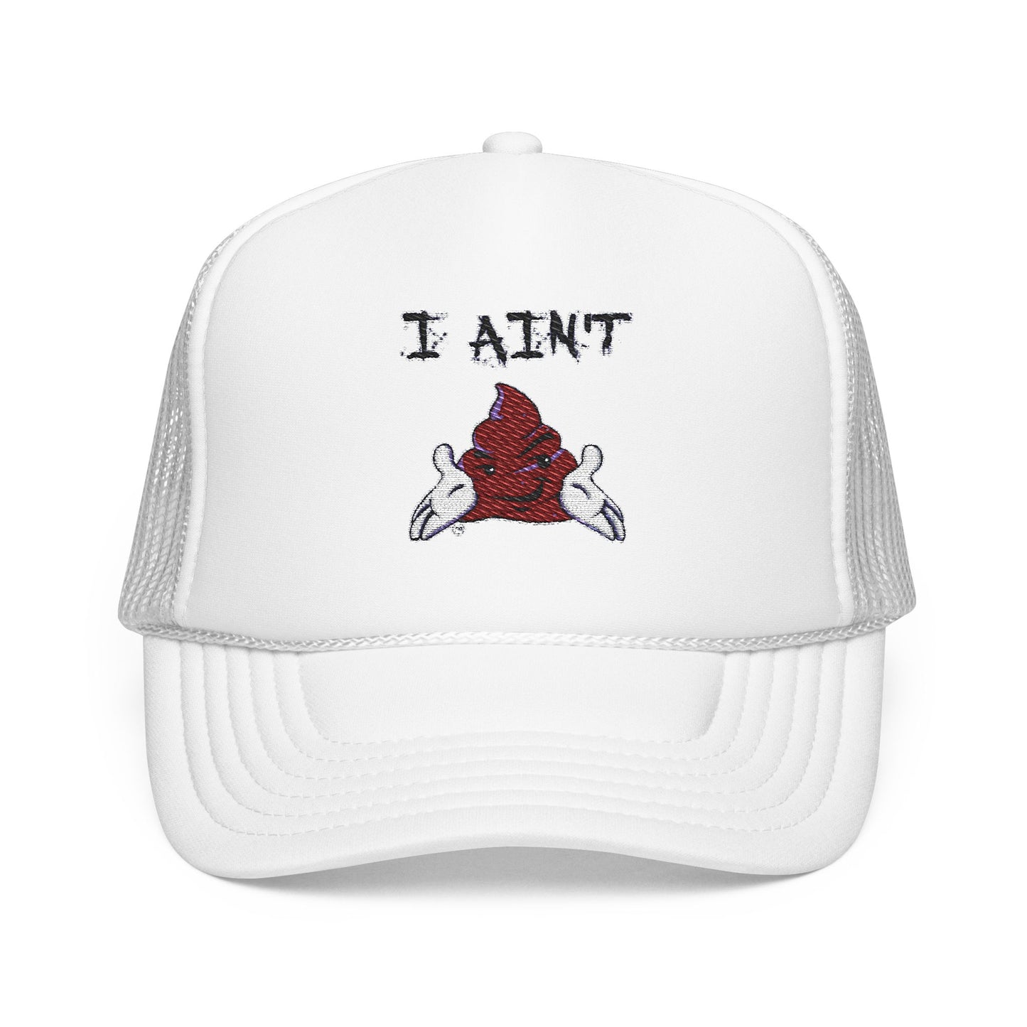 Embroidered Foam Trucker Hat - Fun & Bold Red Cap, Casual Wear, Gift for Friends, Outdoor Activities, Everyday Style