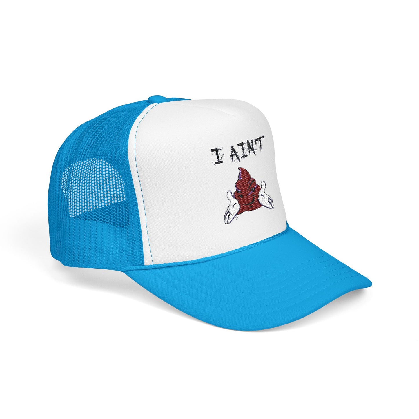 Embroidered Foam Trucker Hat - Fun & Bold Red Cap, Casual Wear, Gift for Friends, Outdoor Activities, Everyday Style