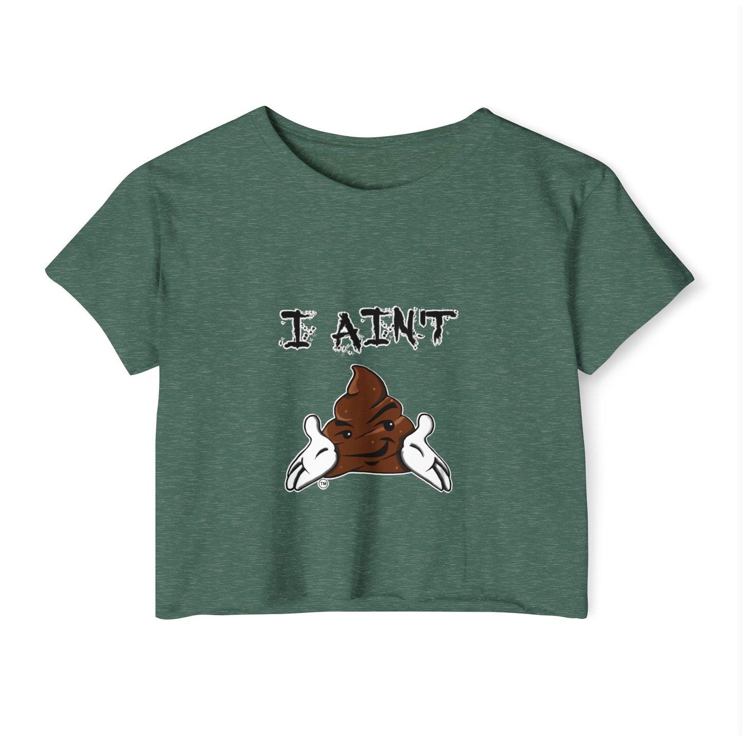 Festival-Ready Women's Crop Top - Playful 'I AIN'T SHT' Design, Perfect for Summer Events, Concerts, and Casual Outings