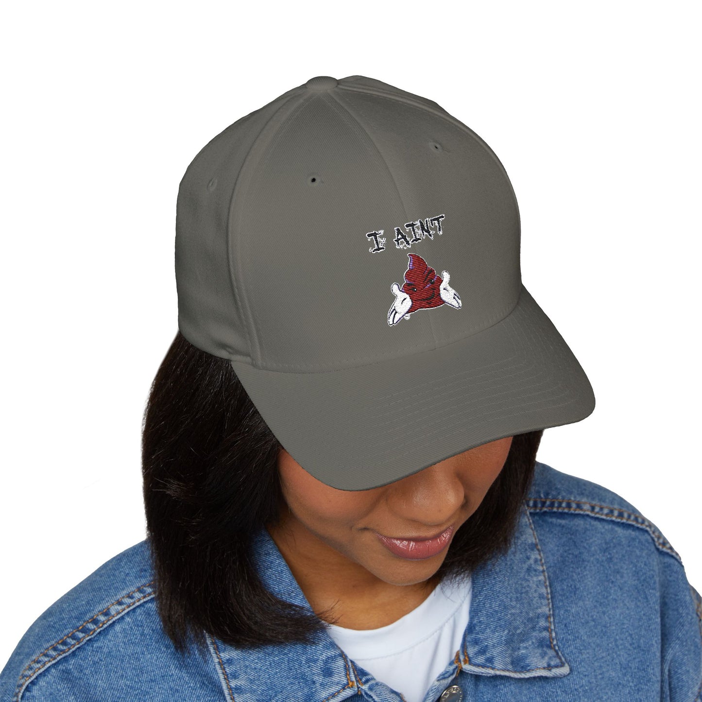 Embroidered Closed-Back Cap 'I AINT SHT'