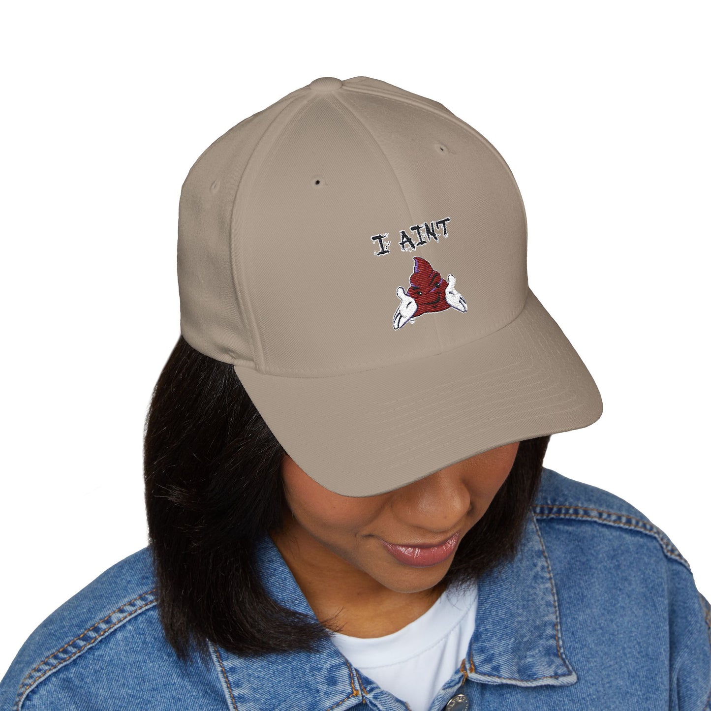Embroidered Closed-Back Cap 'I AINT SHT'