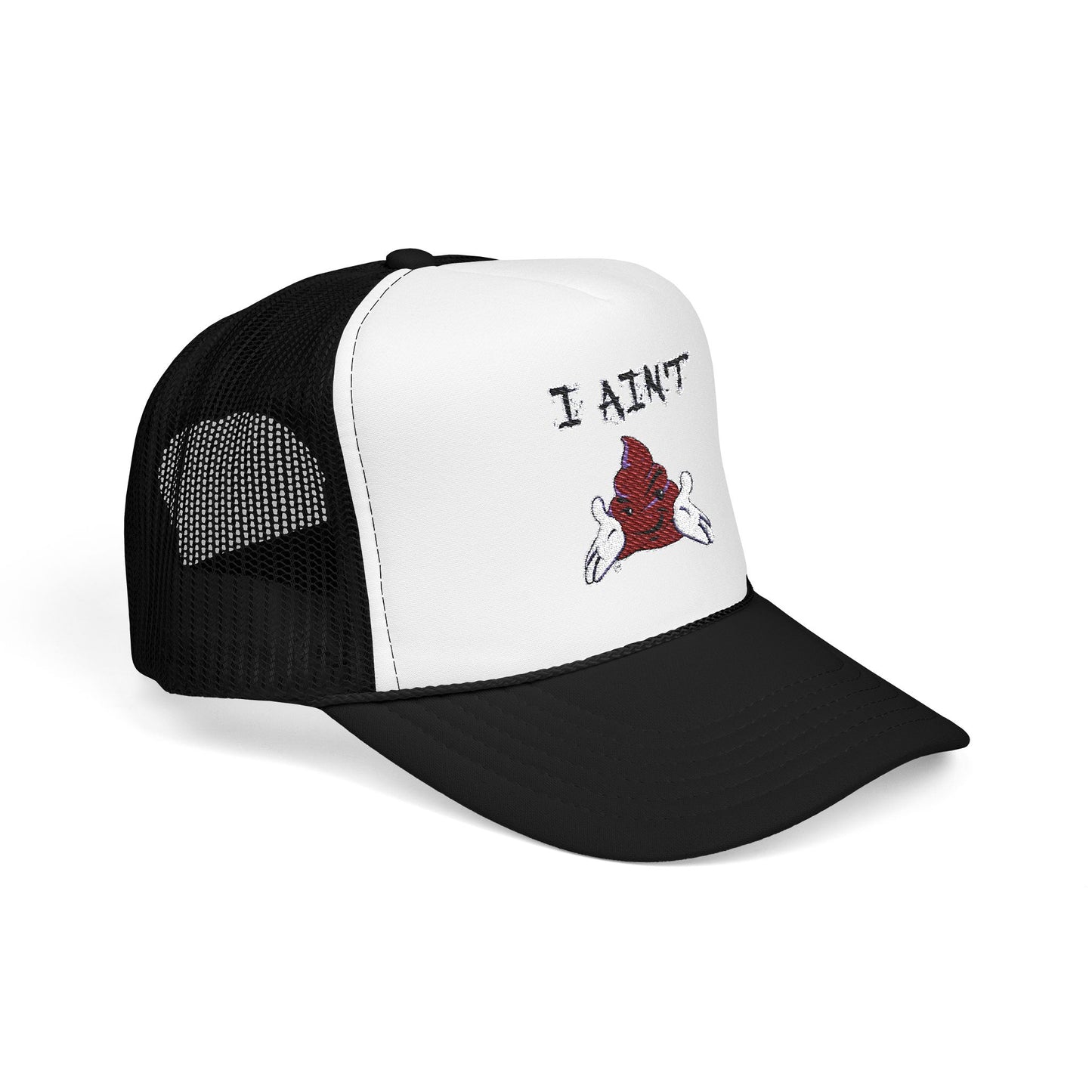 Embroidered Foam Trucker Hat - Fun & Bold Red Cap, Casual Wear, Gift for Friends, Outdoor Activities, Everyday Style