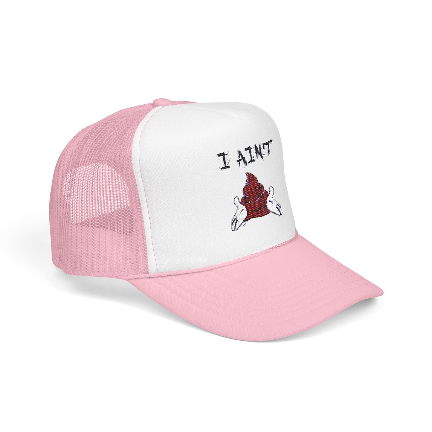 Embroidered Foam Trucker Hat - Fun & Bold Red Cap, Casual Wear, Gift for Friends, Outdoor Activities, Everyday Style
