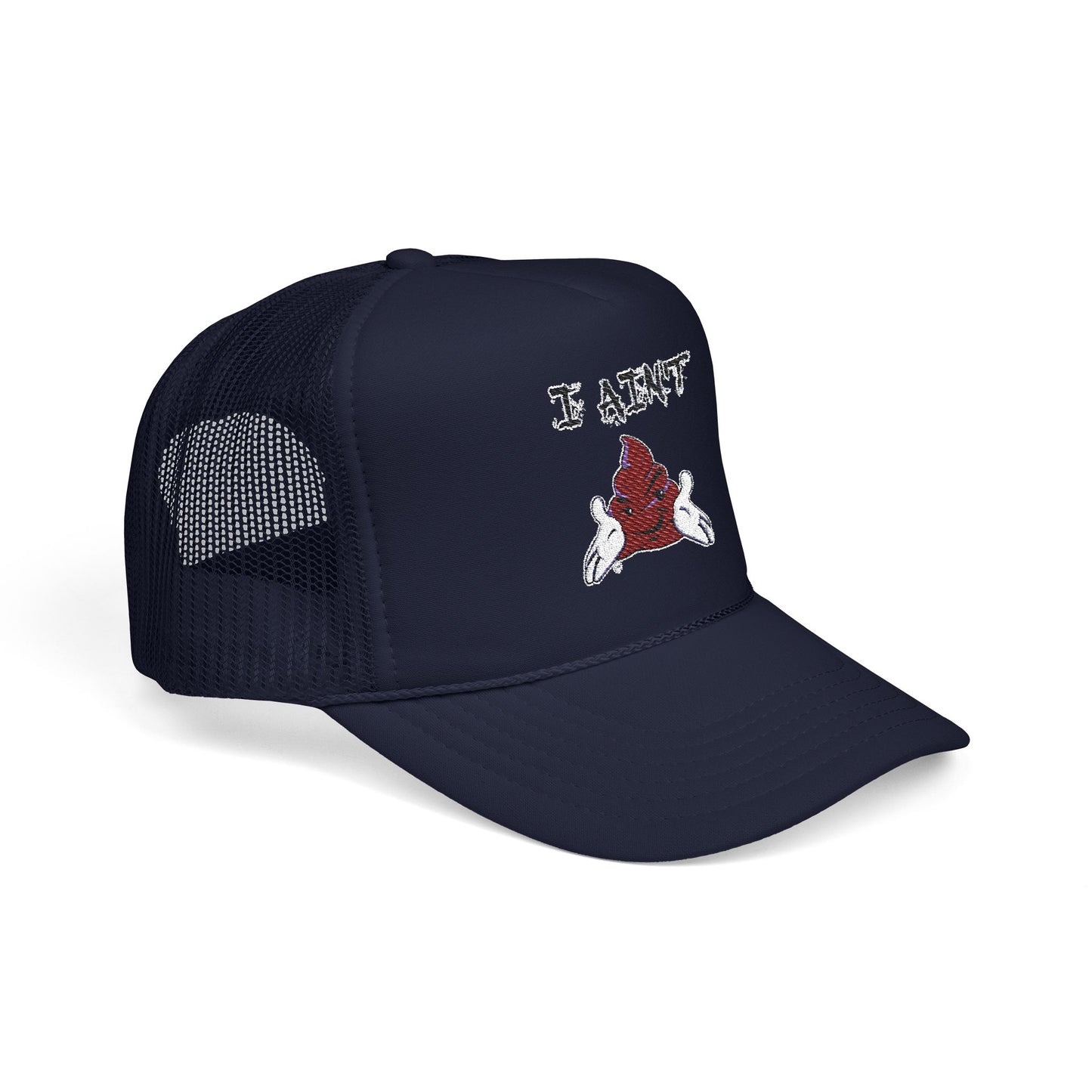 Embroidered Foam Trucker Hat - Fun & Bold Red Cap, Casual Wear, Gift for Friends, Outdoor Activities, Everyday Style
