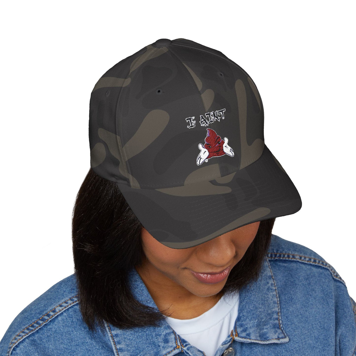 Embroidered Closed-Back Cap 'I AINT SHT'