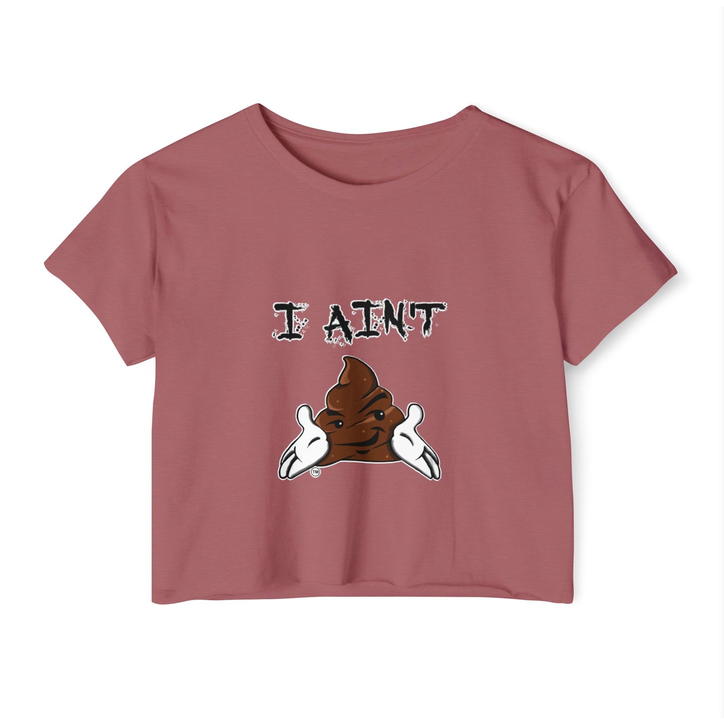 Festival-Ready Women's Crop Top - Playful 'I AIN'T SHT' Design, Perfect for Summer Events, Concerts, and Casual Outings