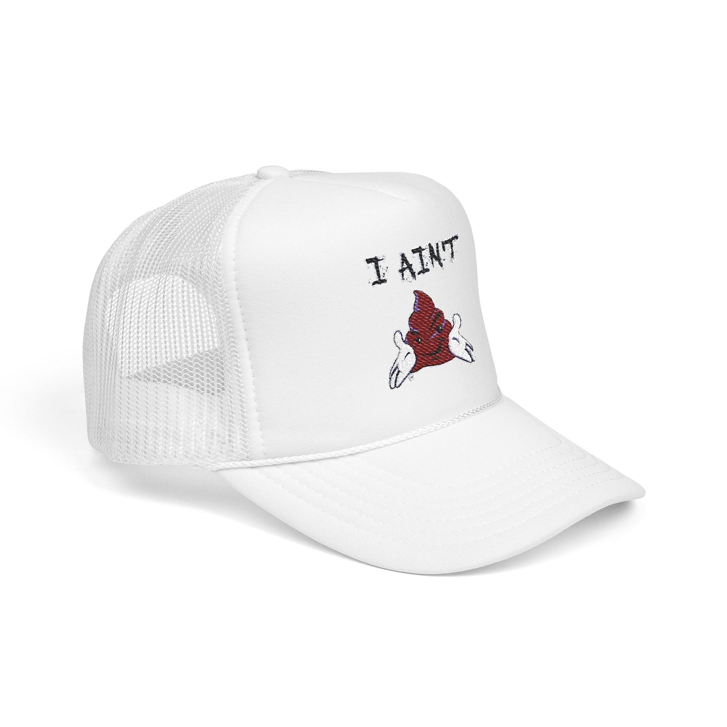 Embroidered Foam Trucker Hat - Fun & Bold Red Cap, Casual Wear, Gift for Friends, Outdoor Activities, Everyday Style