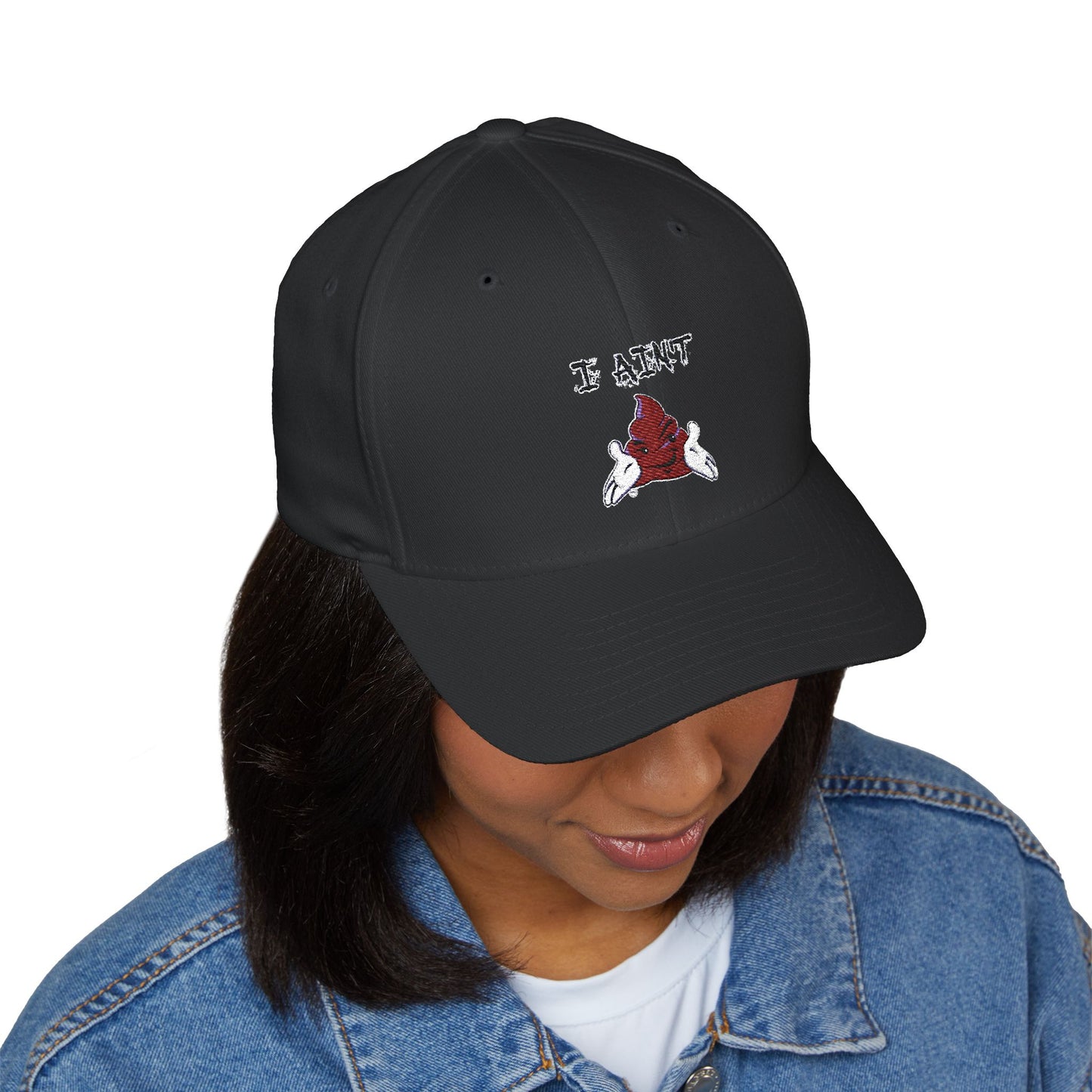 Embroidered Closed-Back Cap 'I AINT SHT'